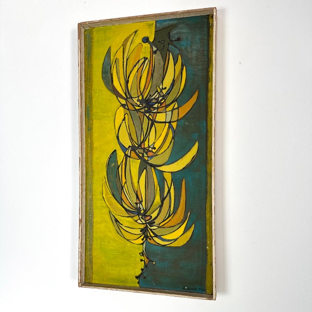 1950 Mid-Century Banana Bunch Original Painting, Richards For Sale - Image 10 of 11