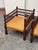 Indian Vintage Rush Seat Low Chairs, Pair For Sale - Image 10 of 12