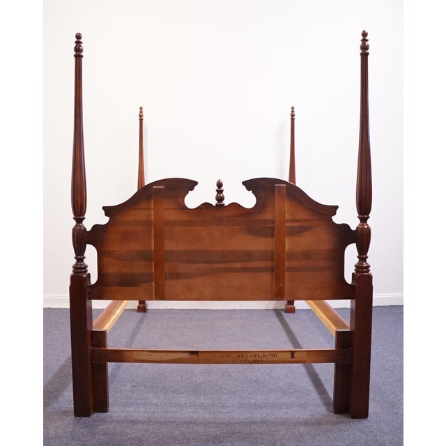 Wood Kincaid Furniture Traditional Style General William Lenoir Queen Size Four Poster Bed Limited Edition A6917 For Sale - Image 7 of 10