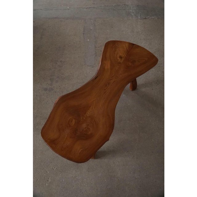 Modern Swedish Organic Shaped Sofa Table in Elm, 1968 For Sale - Image 14 of 18