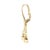 Metal 14k Gold Wide Open Oval Drop Diamond Wire Clip Earring - Made in Italy, Pair For Sale - Image 7 of 10