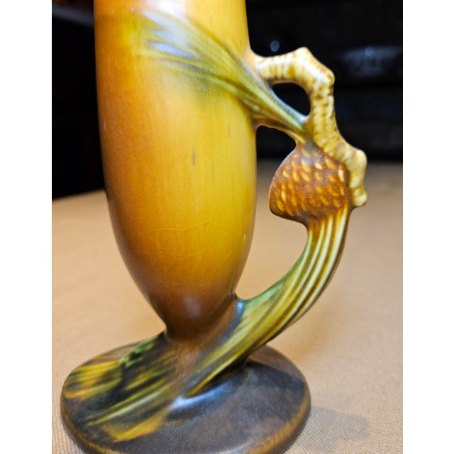 Ceramic Roseville Pottery Pinecone Bud Vase For Sale - Image 7 of 8