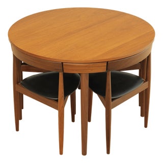 1970s Roundette Dining Table and Chairs by Hans Olsen for Frem Rojle For Sale