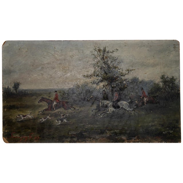 Late 19th Century Fox Hunt Scene on Board For Sale - Image 9 of 9