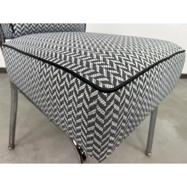Textile Mid-Century Modern Tubular Steel Chair by Jozsef Peresztegi, 1970s For Sale - Image 7 of 11