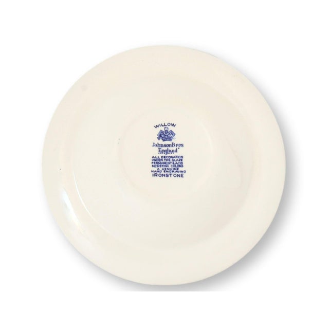 English English Willow Dessert Plates, Set of 8 For Sale - Image 3 of 3
