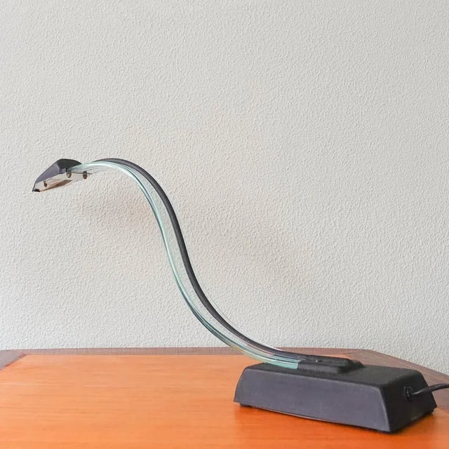 Acrylic Glass Cobra Desk Lamp, 1980s For Sale - Image 4 of 18