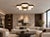 21st Century Hive Satin Brass Matte White Murano Flush Mount by Fabio LTD For Sale - Image 10 of 10