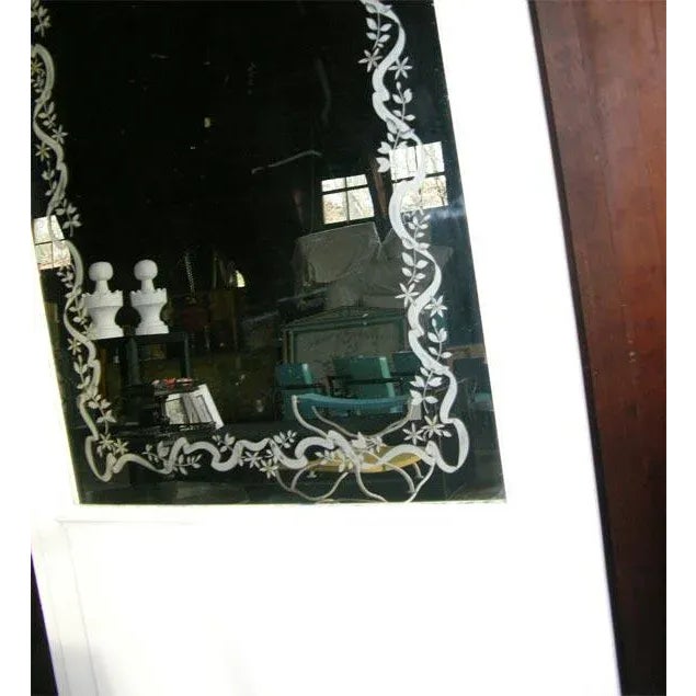 1940s French Etched Arched Mirror For Sale - Image 5 of 8