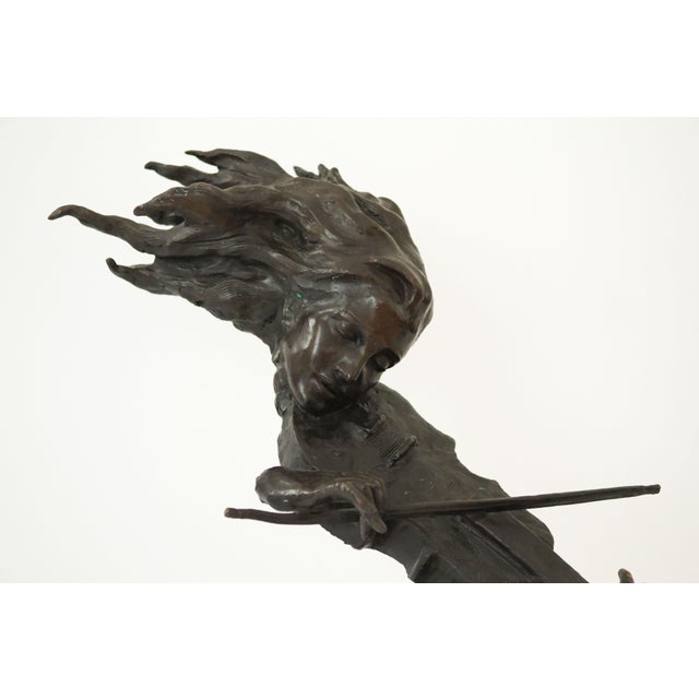Salvador Dali, Black Violinist Sculpture, 1970s, Bronze For Sale - Image 3 of 14