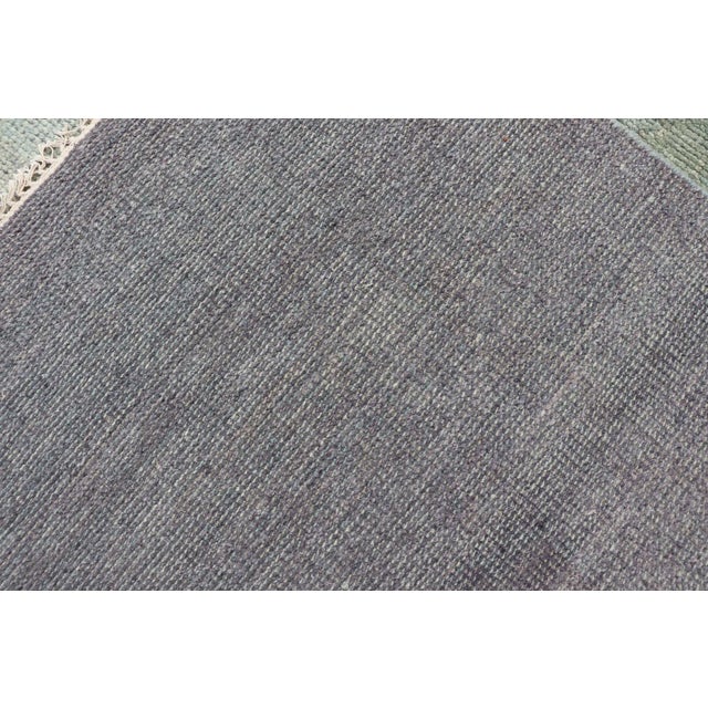 Hand-Knotted Wool Grey Oushak Rug by Keivan Woven Arts 6'0 X 9'3 For Sale - Image 12 of 13
