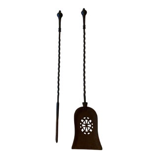 Iron Fire Tools, 18th-Century, Set of 2 For Sale