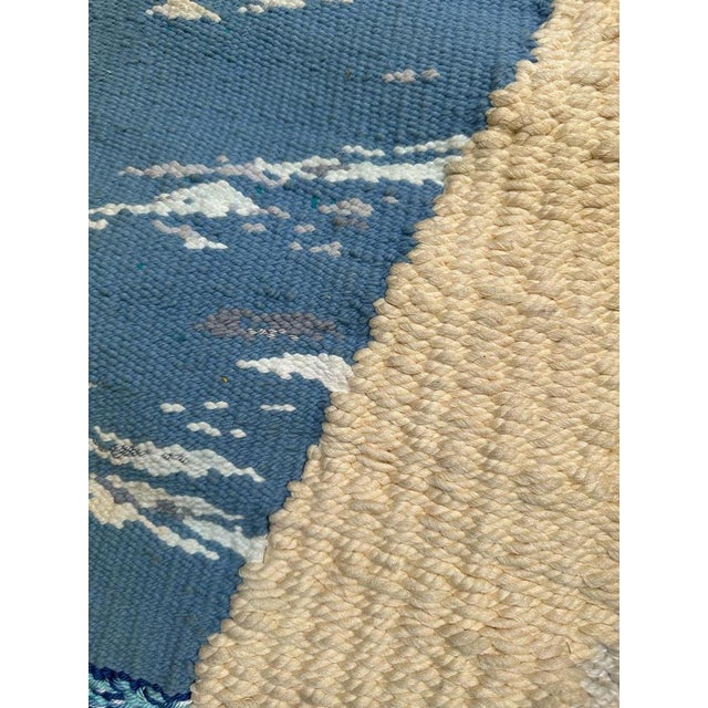 Mid-Century Brutalist Macrame Tapestry with Boat Design, 1950s For Sale - Image 9 of 18