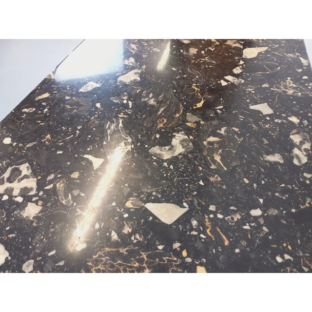 Vintage Rectangular Coffee Table in Black Marble and Smoked Glass, 1960s For Sale - Image 14 of 18