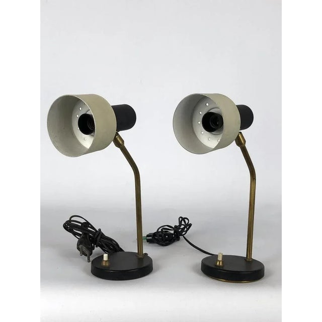 Mid-Century Modern Mid-Century Italian Adjustable Cone Table Lamps, Set of 2 For Sale - Image 3 of 9