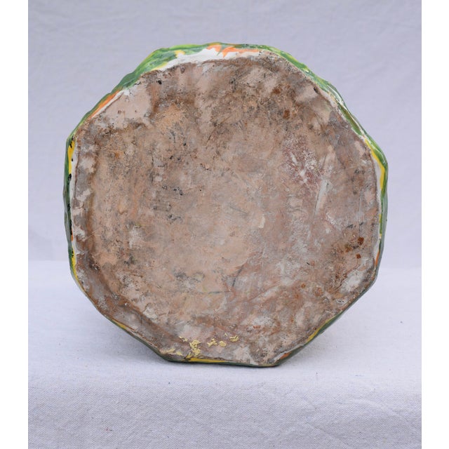 Sky Blue Early 20th C. Italian Majolica Planter in the Manner of Della Robbia For Sale - Image 8 of 11