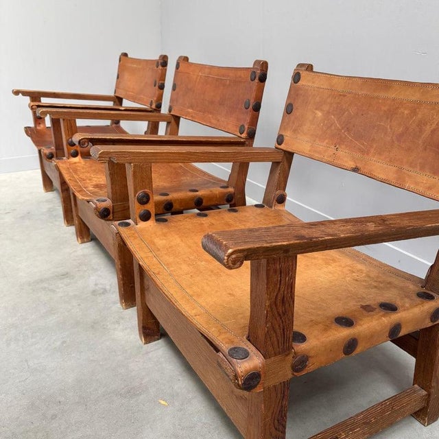 Vintage Brutalist Spanish Armchairs, 1960s, Set of 3 For Sale - Image 6 of 14