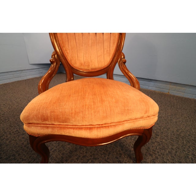 Early 20th Century French Rococo Revival "Gentleman and Lady's" Chairs For Sale - Image 13 of 15