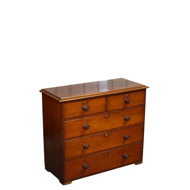 Large Victorian Chest of Drawers with Original Knobs and Locks For Sale - Image 16 of 16