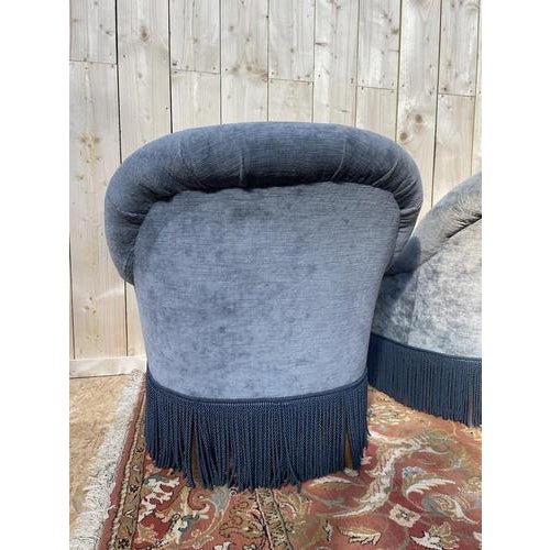 Textile Toad Lounge Sofa, Armchairs and Ottoman, Set of 4 For Sale - Image 7 of 11