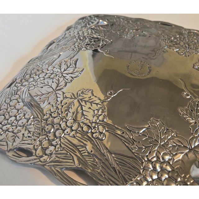 1980s Vintage Arthur Court Grapevine Platter For Sale - Image 5 of 17
