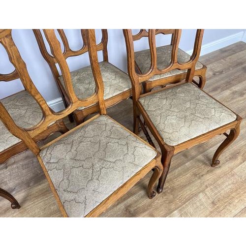 Vintage French Dining Chairs in Oak, Set of 6 For Sale - Image 6 of 15