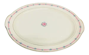 Vintage Taylor Smith Taylor Floral Decorated Serving Platter