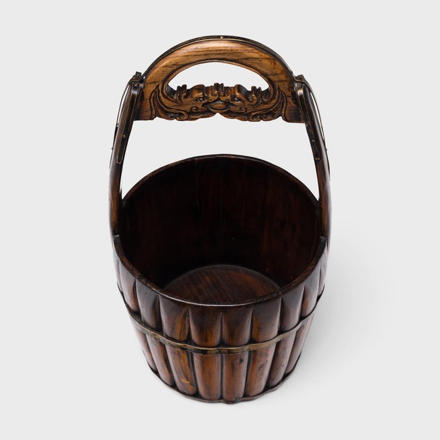 Chinese Chinese Twin Dragon Water Pail, C. 1850 For Sale - Image 3 of 5