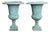French Pair of 19th Century Cast Iron Planter Urns For Sale