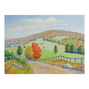 Vintage Albany Maine Landscape Painting