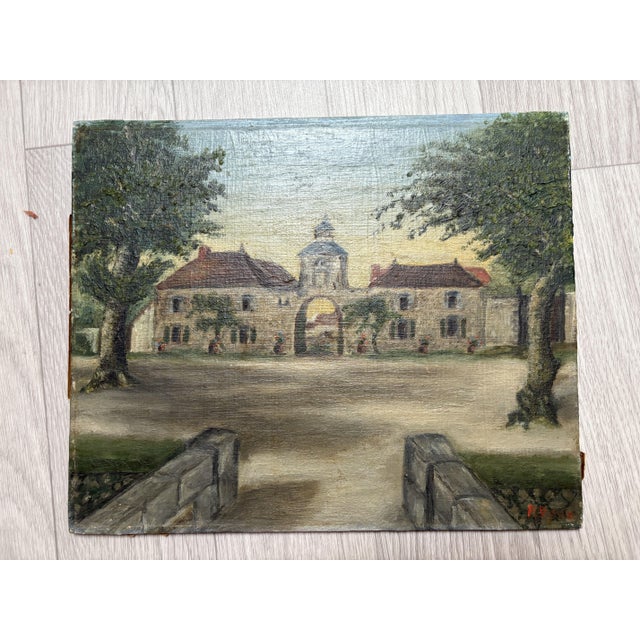 Pierre Roux, House with Garden, 1920s-1940s, Painting For Sale - Image 3 of 4