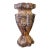 Vintage Hand-Carved Wabi-Sabi Chrysanthemum Wood Vase For Sale