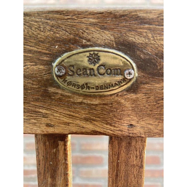 Set of Cunard Line Teak Slat Back Deck Folding Chair from Scan Com, 1960s For Sale - Image 15 of 16