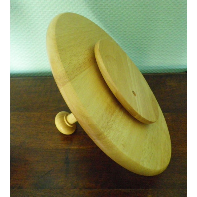 Rotating Cheese Board Set, Cake Serving Platter, and Teaspoons, Set of 8 For Sale - Image 4 of 18