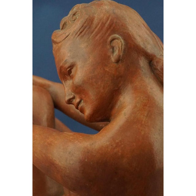 Lucien Charles Edouard Alliot, Art Nouveau Female Nude, Early 1900s, Terracotta For Sale - Image 15 of 18
