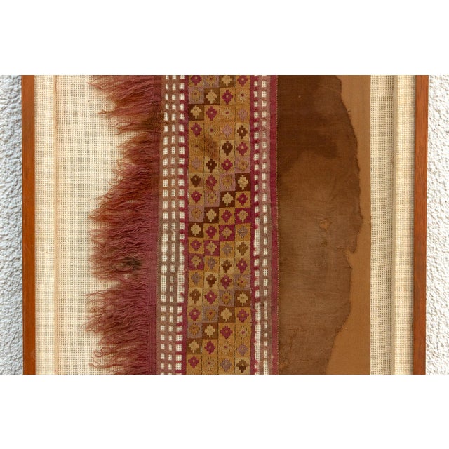 19th Century Ancient Textile Fragment From the Andes, Peru For Sale - Image 5 of 9