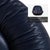 Baxter Barett Leather Armchair Blue For Sale - Image 6 of 13