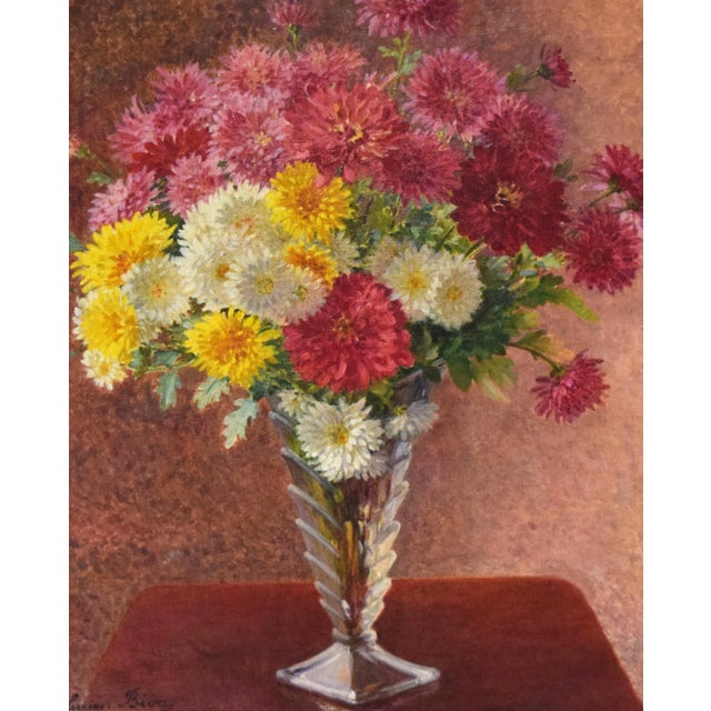 Vintage Impressionist Floral Still Life Painting by French - American Artist Lucien Biva For Sale - Image 4 of 7