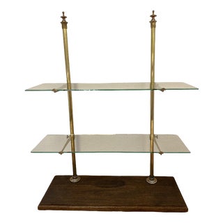 Countertop Display Case in Glass, Brass and Wood from Siegel Paris, 1920s For Sale