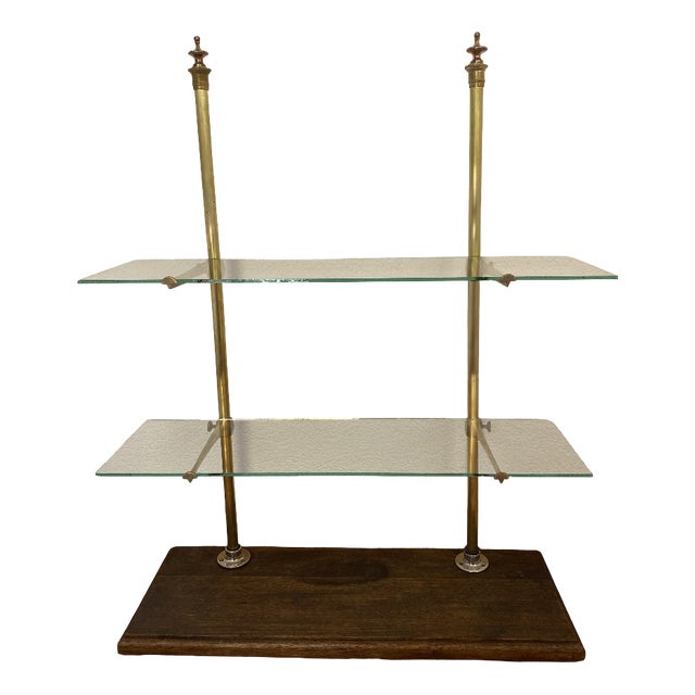 Countertop Display Case in Glass, Brass and Wood from Siegel Paris, 1920s For Sale