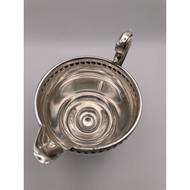 Early 20th Century Vintage F B Rogers Sterling Silver Creamer & Sugar Bowl Circa 1910; Weighted at Bottom For Sale - Image 5 of 9