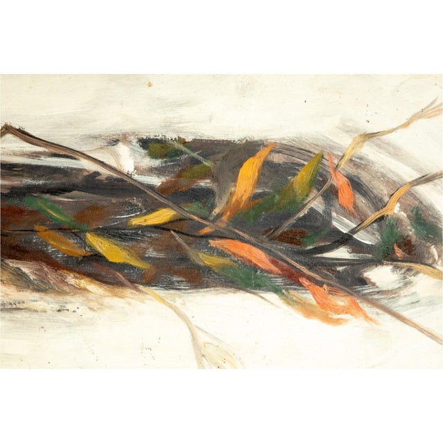 Beige John D. Boison Large Organic Abstract Oil Painting, 49" Long For Sale - Image 8 of 10