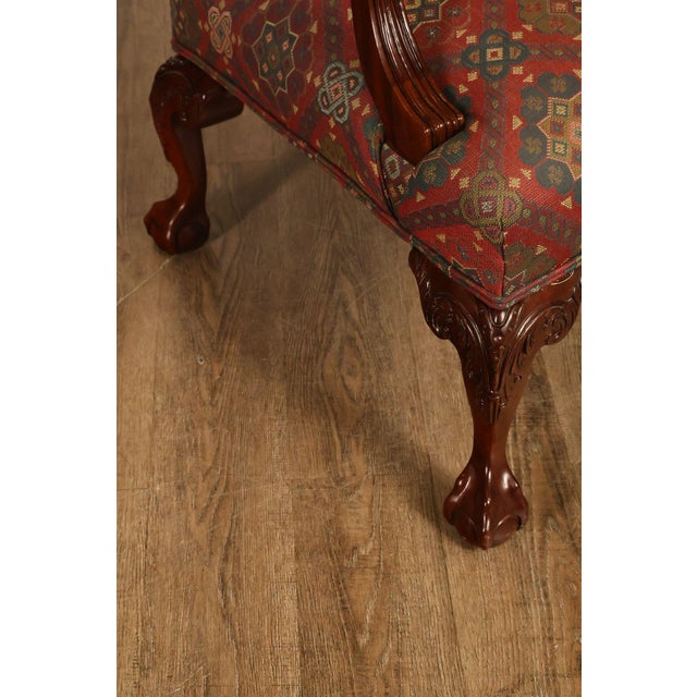 Brown Henredon Chippendale Style Mahogany Library Armchair For Sale - Image 8 of 18