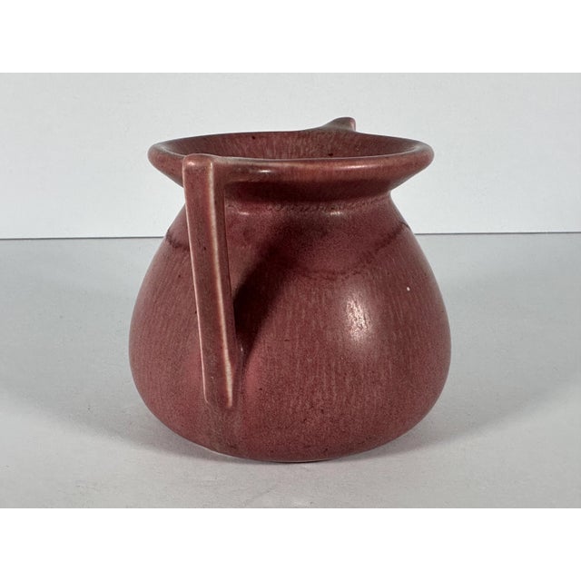 Early 20th Century Rookwood Pottery Vase: Matte Pink Glaze, Double Handled, c. 1930 For Sale - Image 5 of 10