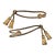 Pair of Vintage Italian Gilt Rope Curtain Tiebacks With Tassels, Hollywood Regency Style For Sale