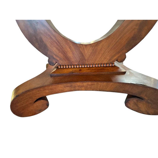 Chestnut Lexington Regency Style Console Table With Lyre Base in Cherry For Sale - Image 8 of 12