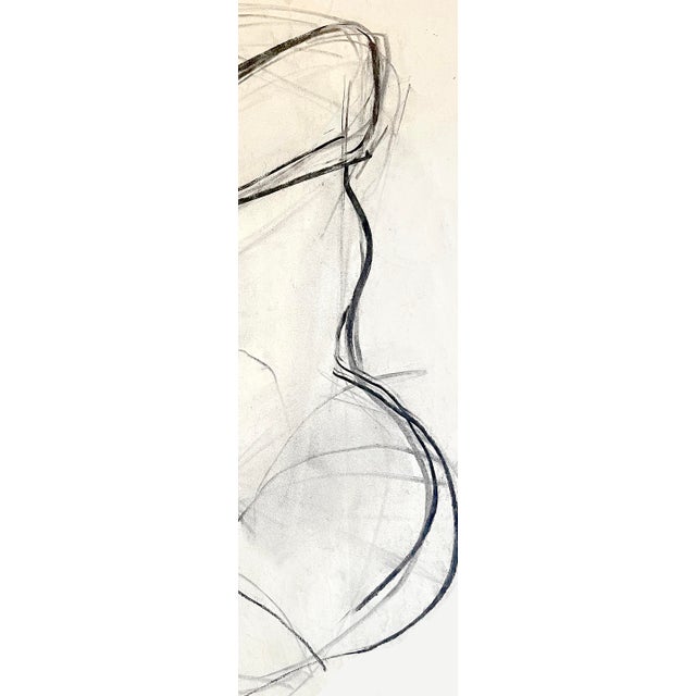 2020s Abstract Minimal Charcoal Drawing of Female Torso / Curvaceous For Sale - Image 5 of 5