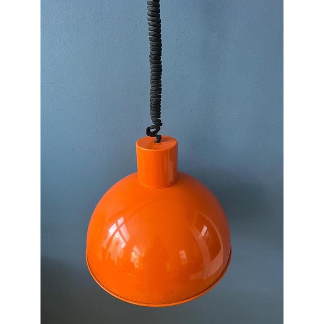 Orange Enamel Pendant Lamp by Joe Hammerborg for Fog & Morup For Sale - Image 10 of 13