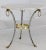 1970s Mid-Century Modern Brass Chrome Marble-Top Hoof Feet Large Rings Accents Table For Sale - Image 11 of 12