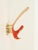 Mid-Century Brass and Coral Red and Black Enamel Coat Hooks, Italy, 1950s, Set of 4 For Sale - Image 6 of 14